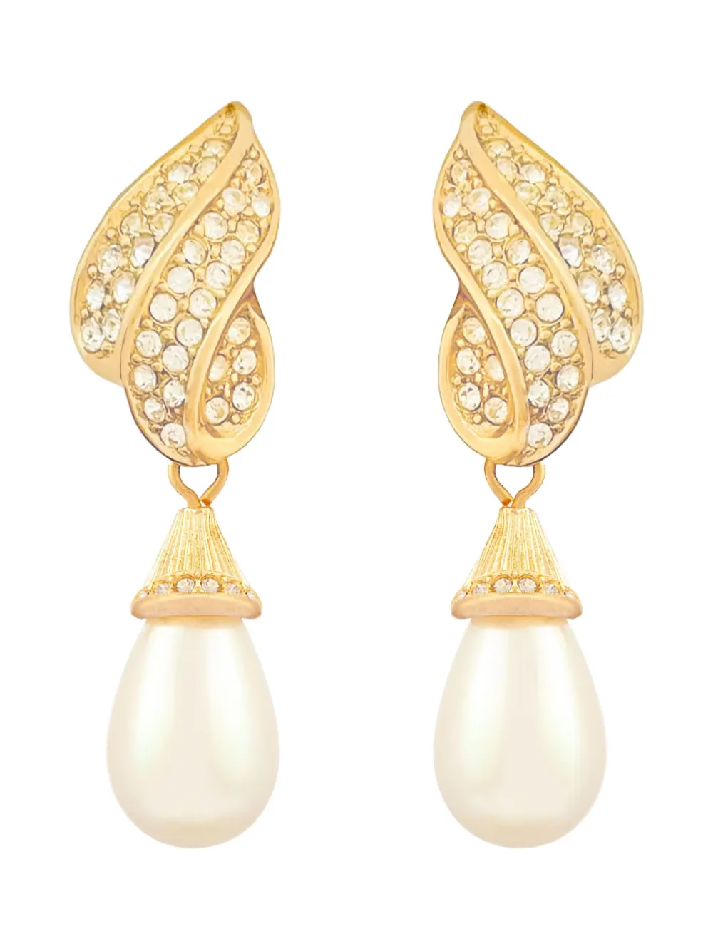 Christian Dior Pre-Owned 1980s ピアス - ゴールドトーン Christian Dior Pre-Owned 1980s ピアス - ゴールドトーン