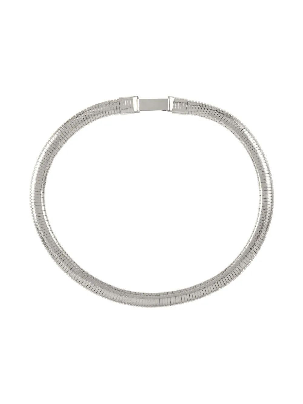 Pre-owned Susan Caplan Vintage 1980s Flex Necklace In Silver