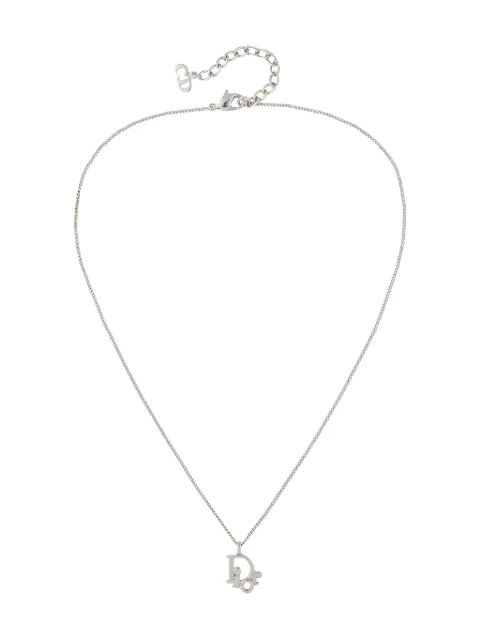 Christian Dior Pre-Owned 1980s logo-pendant necklace