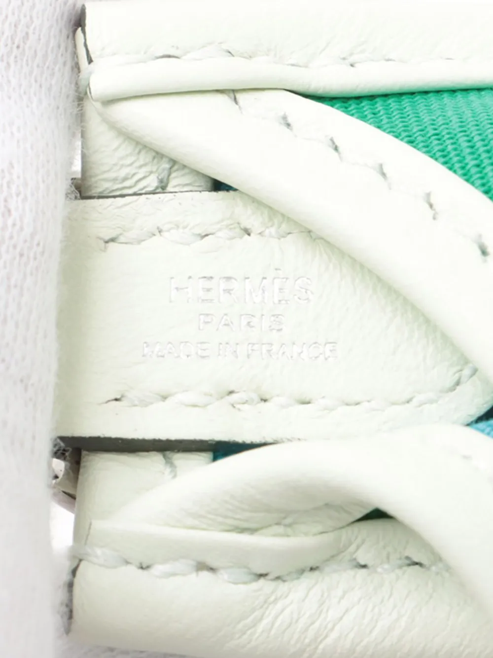 Pre-owned Hermes 2024 Toile Officier And Swift Neo Evelyne 16 Crossbody Bag In Green