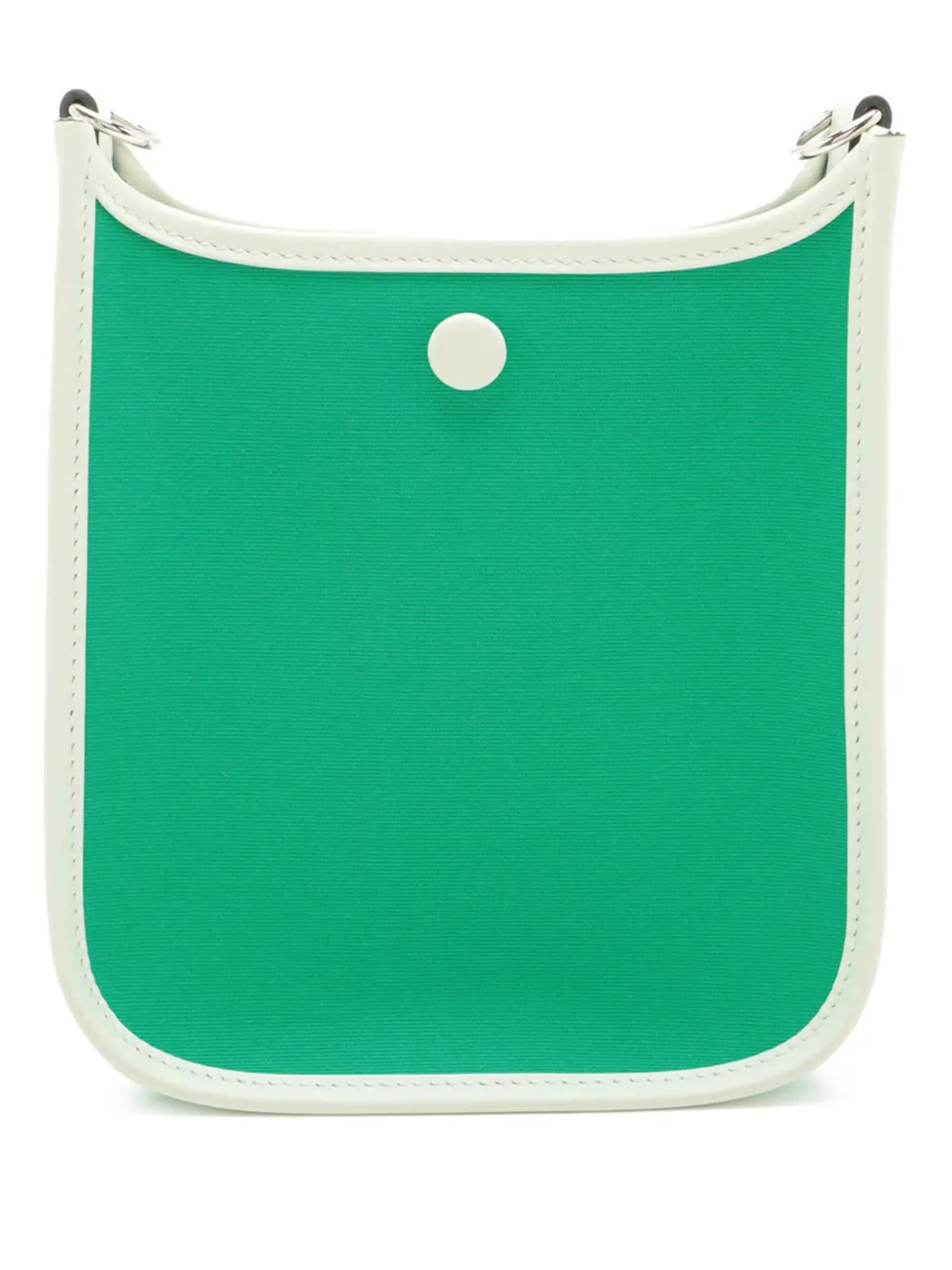 Pre-owned Hermes 2024 Toile Officier And Swift Neo Evelyne 16 Crossbody Bag In Green