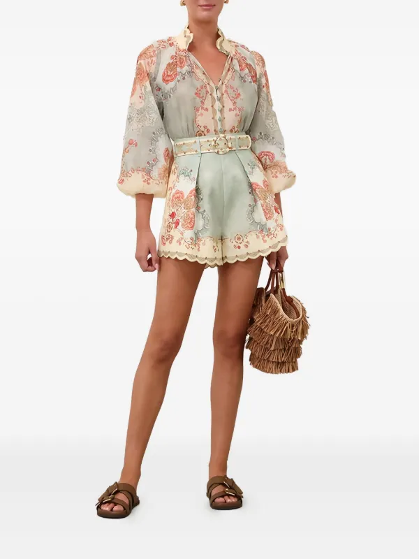 ZIMMERMANN Daylight パフスリーブ ブラウス | ニュートラル | FARFETCH JP