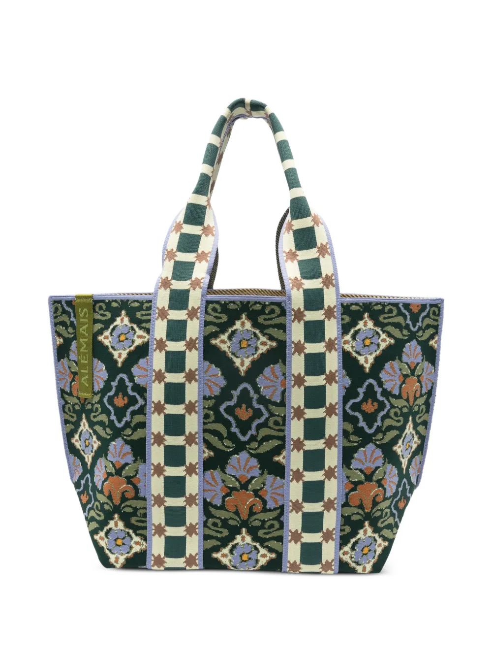 ALEMAIS maxi Cece floral-pattern tote bag - Verde