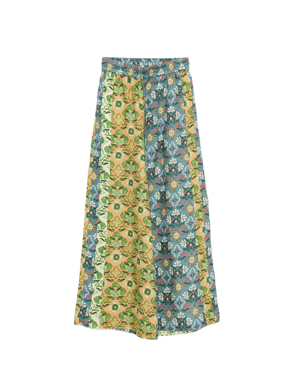 ALEMAIS Ali Spliced floral-print trousers - Blu