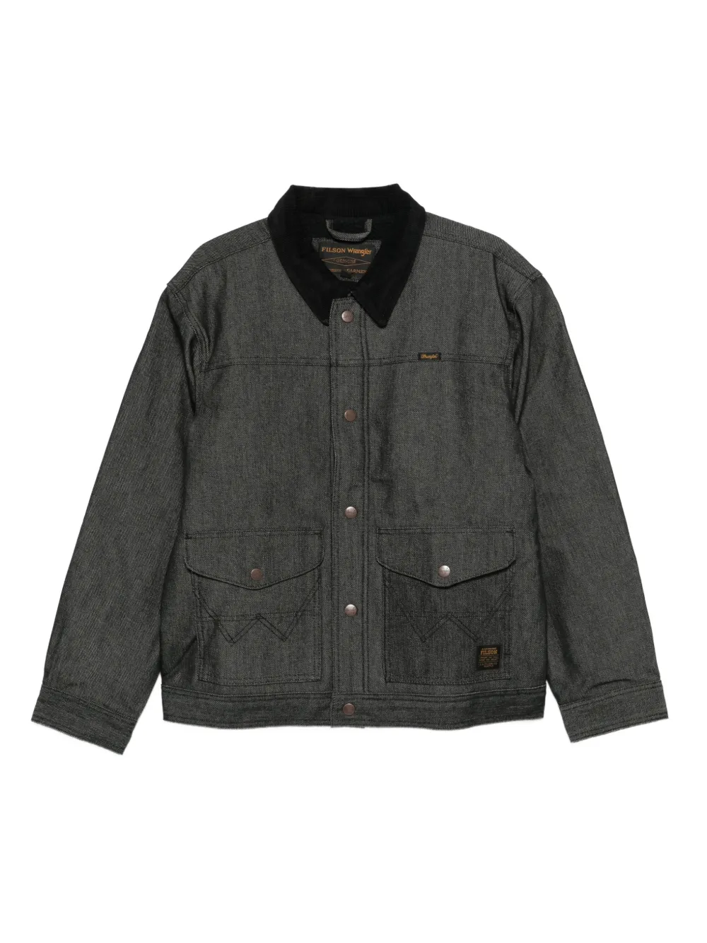 Filson chamarra de mezclilla con cuello de pana en colaboración con Wrangler | negro | Image 1