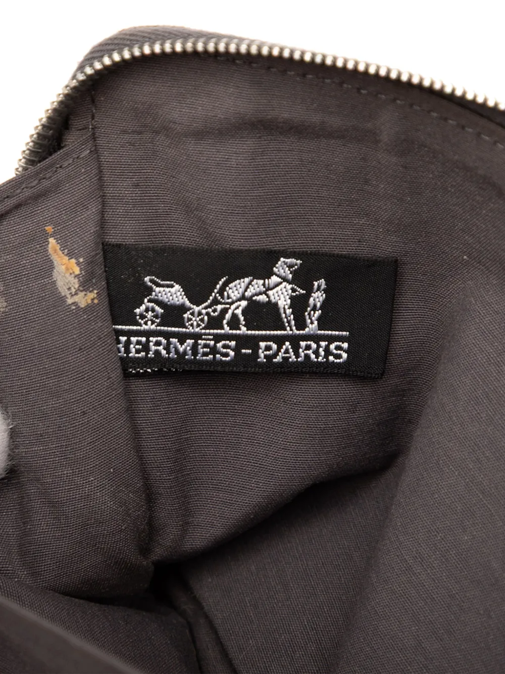 Pre-owned Hermes 1990-2010 Canvas Fourre Tout Zippy Organizer Wallet Long Wallets In Gray