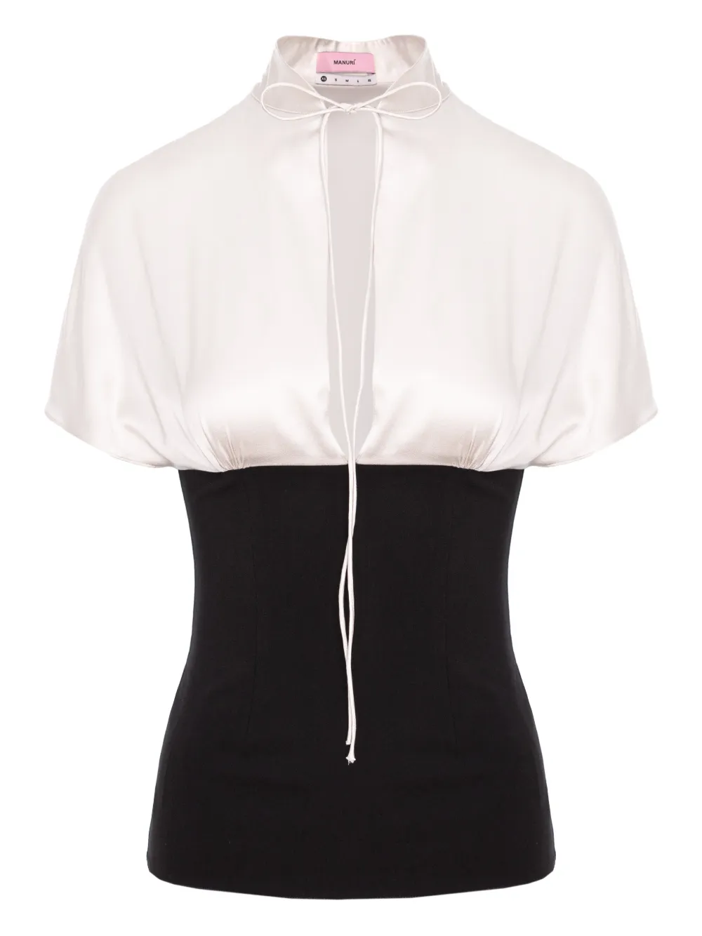 MANURÍ  Daisy short-sleeve top | Black | Image 1