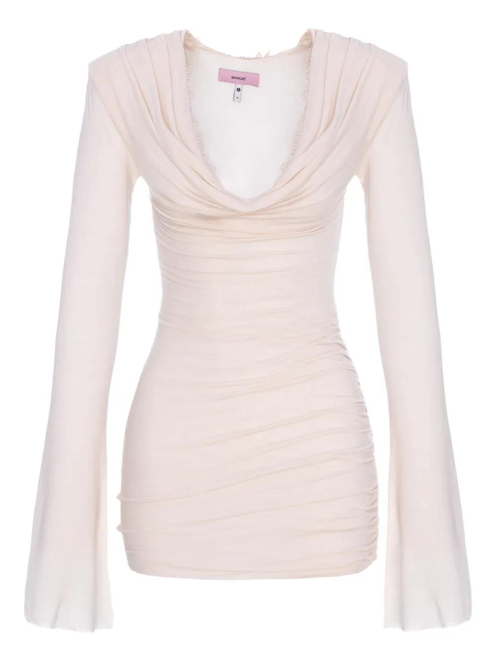 MANURÍ Alma mini dress - Toni neutri