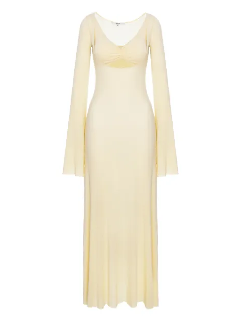 MANURÍ Nina flared-detail maxi dress