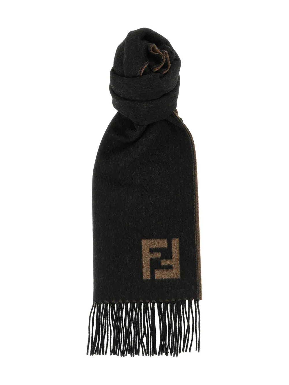 FENDI double-sided scarf - ブラウン FENDI double-sided scarf - ブラウン