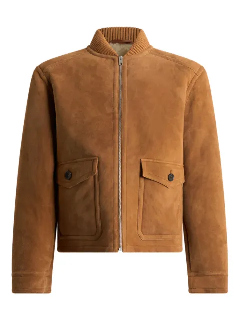 Bally shearling-lining flap-pocket jacket