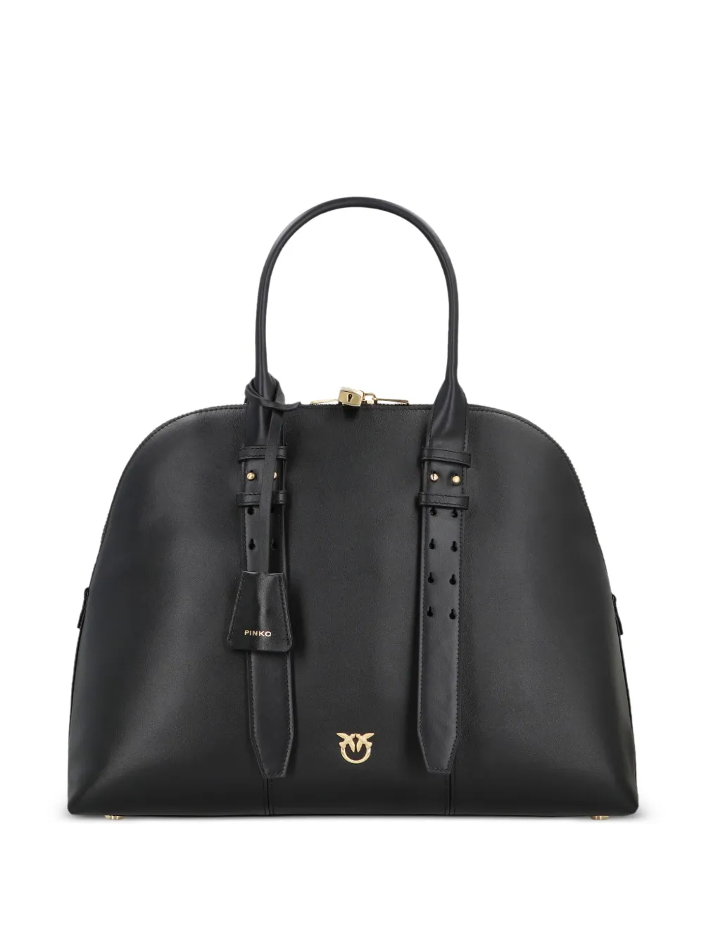 PINKO maxi Escape leather tote bag - Nero