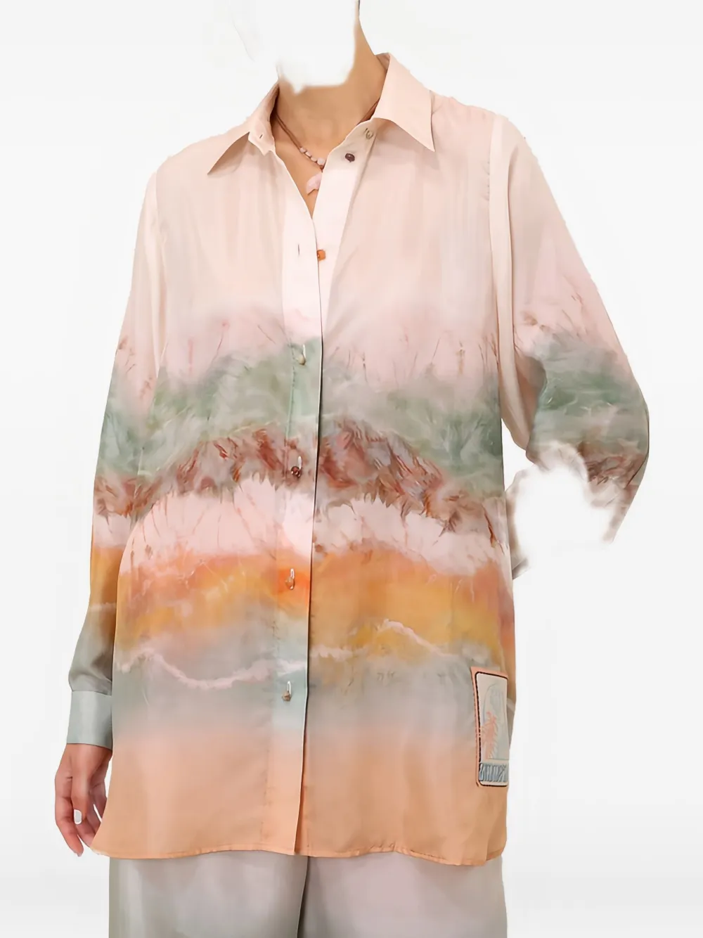 Zimmermann Zim Daylight Relaxed Shirt Tie Dye In Multi