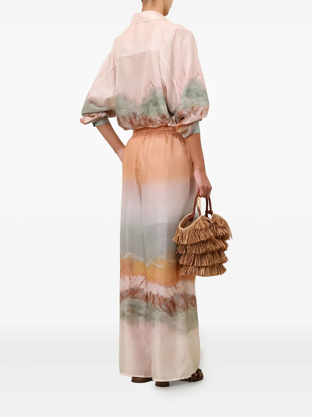 Zimmermann Zim Daylight Relaxed Pant Tie Dye In Multi