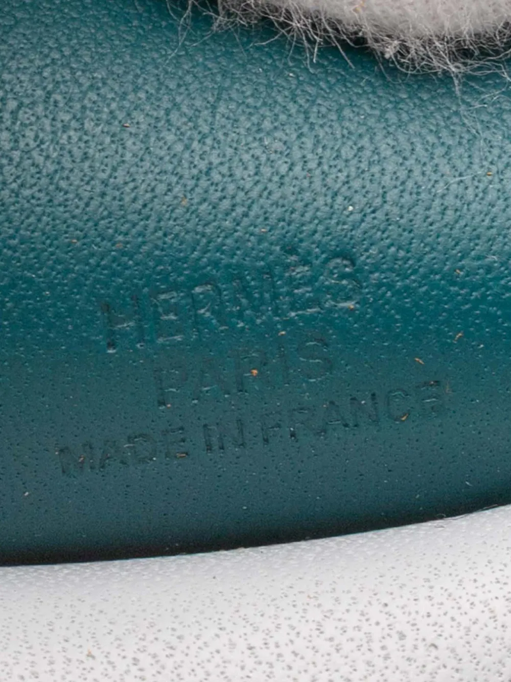 Pre-owned Hermes 2021 Milo Lambskin And Swift Grigri Rodeo Pegasus Bag Charm Key Chain In Blue