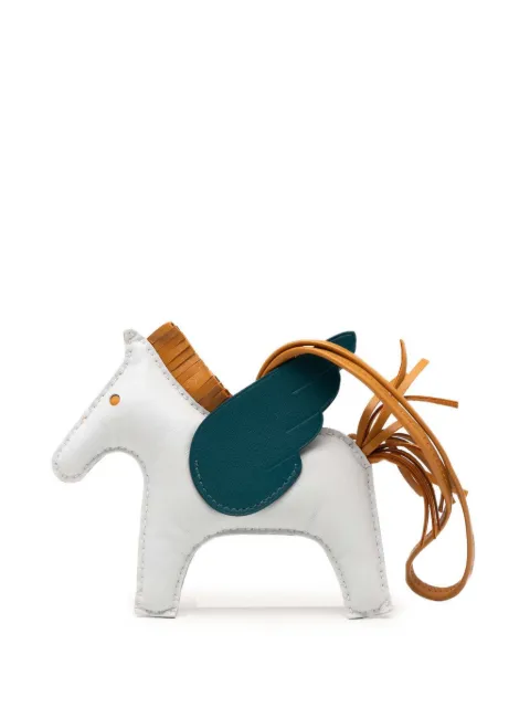 Hermès Pre-Owned 2021 Milo Lambskin and Swift GriGri Rodeo Pegasus Bag Charm key chain