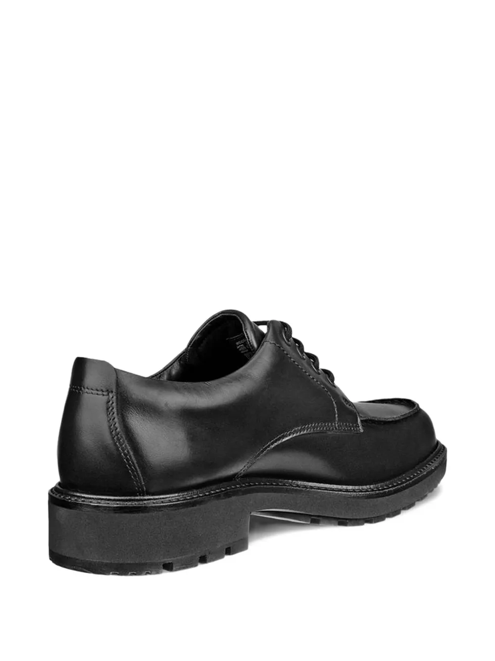 Ecco Streamlined Lace-up Shoes With Smooth Leather Upper In Black