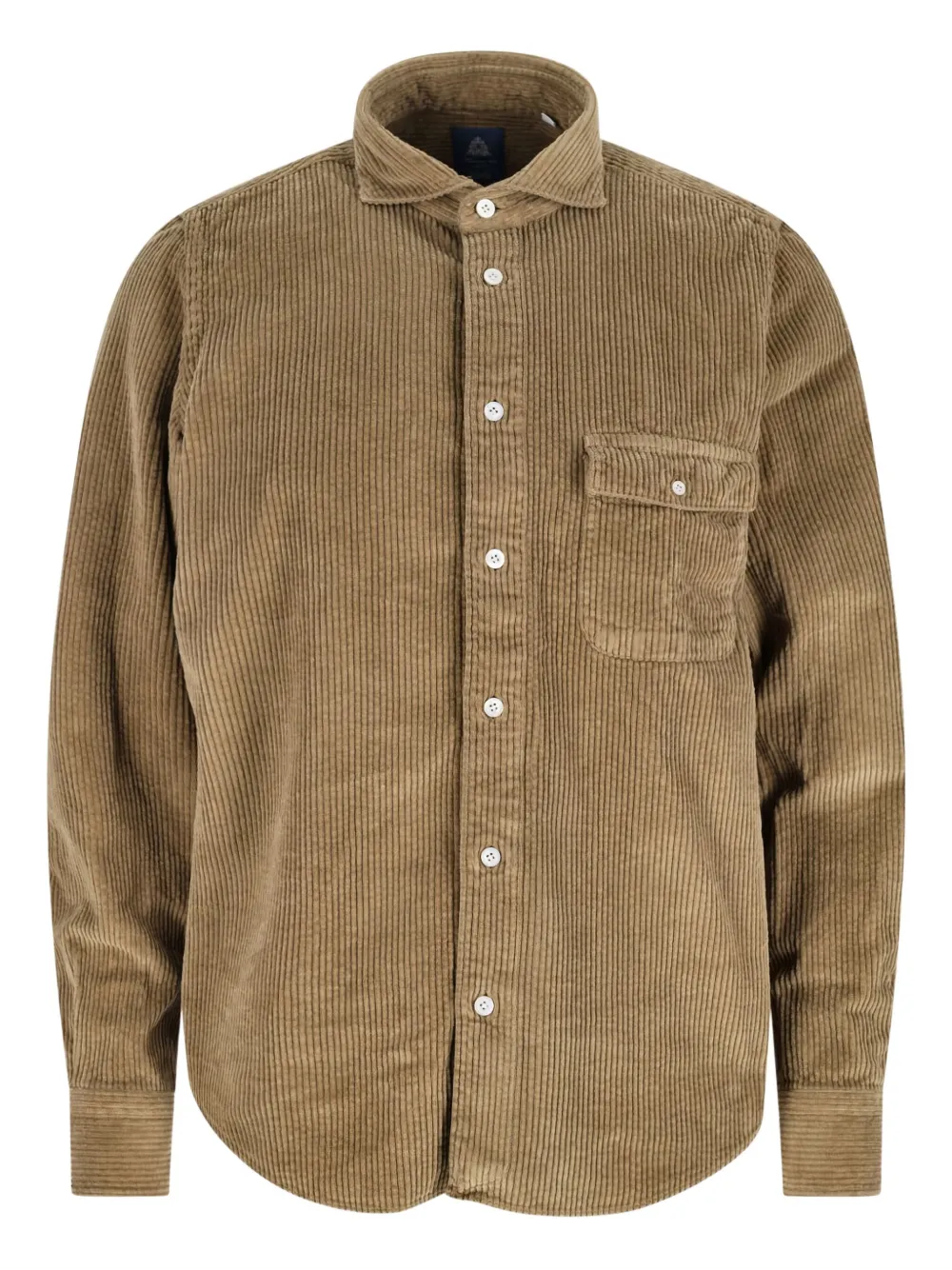 Finamore 1925 Napoli Salina corduroy pocket shirt - Marrone