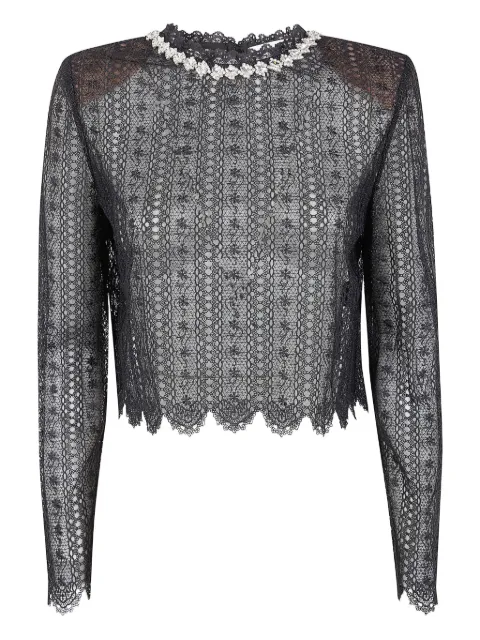 Self-Portrait lace embellished top