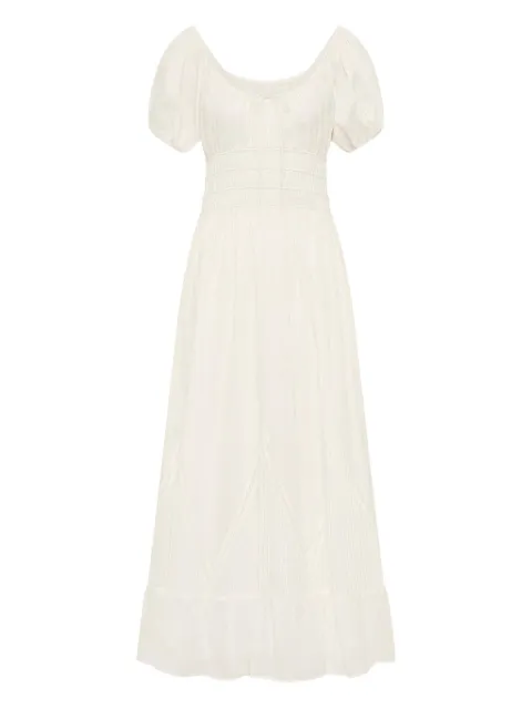 Faithfull the Brand Sunniva puffed-sleeve midi dress