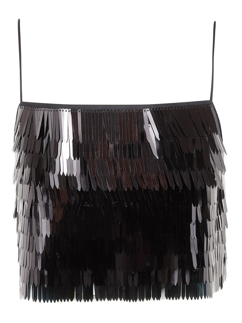 Self-Portrait sequin-embellished top | Black | Image 1