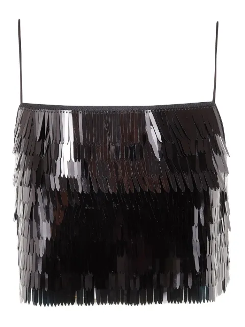 Self-Portrait top con detalles de lentejuelas