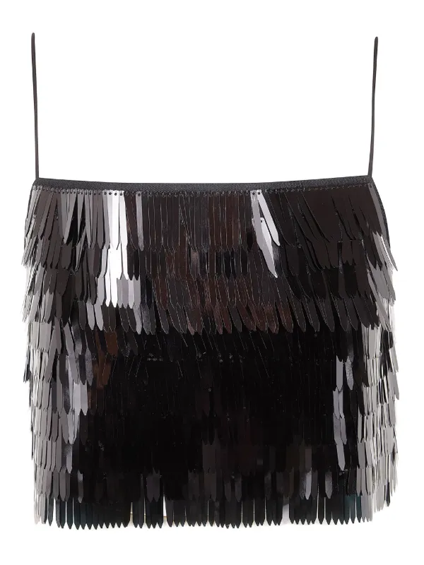 Self-Portrait Sequin Midi Skirt in Black