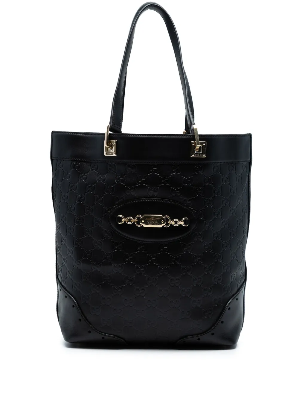 Gucci Pre-Owned 2000-2015 Guccissima Punch tote bag - ブラック Gucci Pre-Owned 2000-2015 Guccissima Punch tote bag - ブラック