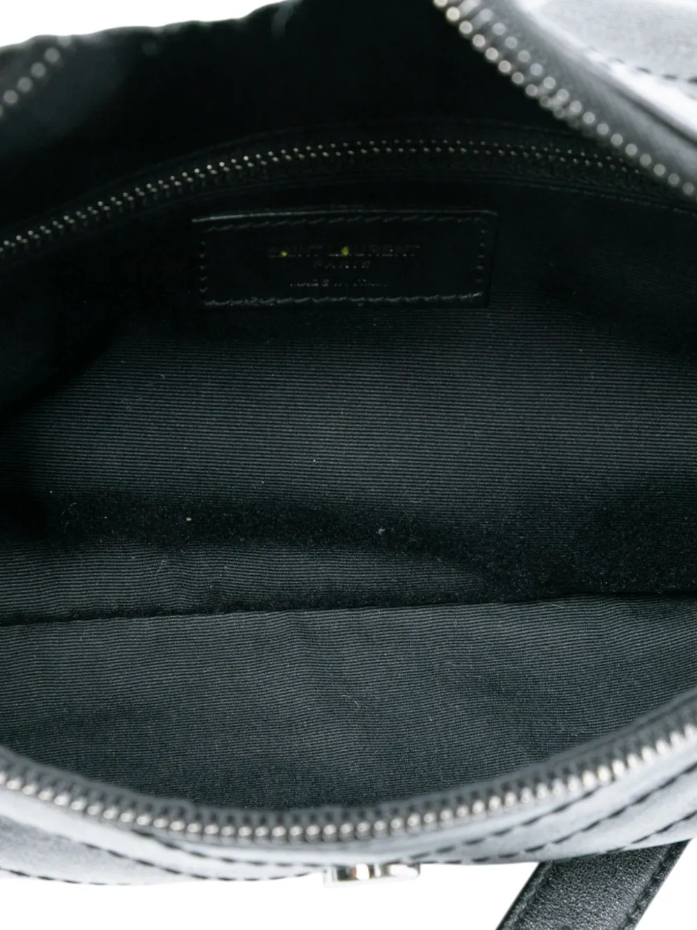 Pre-owned Saint Laurent 2019 Studded Calfskin Stardust Monogram Niki Body Bag Belt Bag In Black