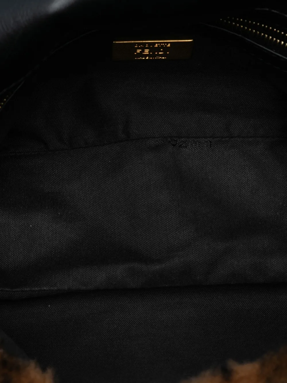 Pre-owned Fendi 2010-2025 Medium Zucca Shearling Baguette Satchel In Brown