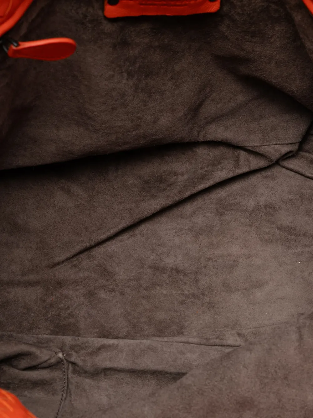 Pre-owned Bottega Veneta 2012-2025 Medium Nappa Intrecciato Cesta Tote Bag In Orange