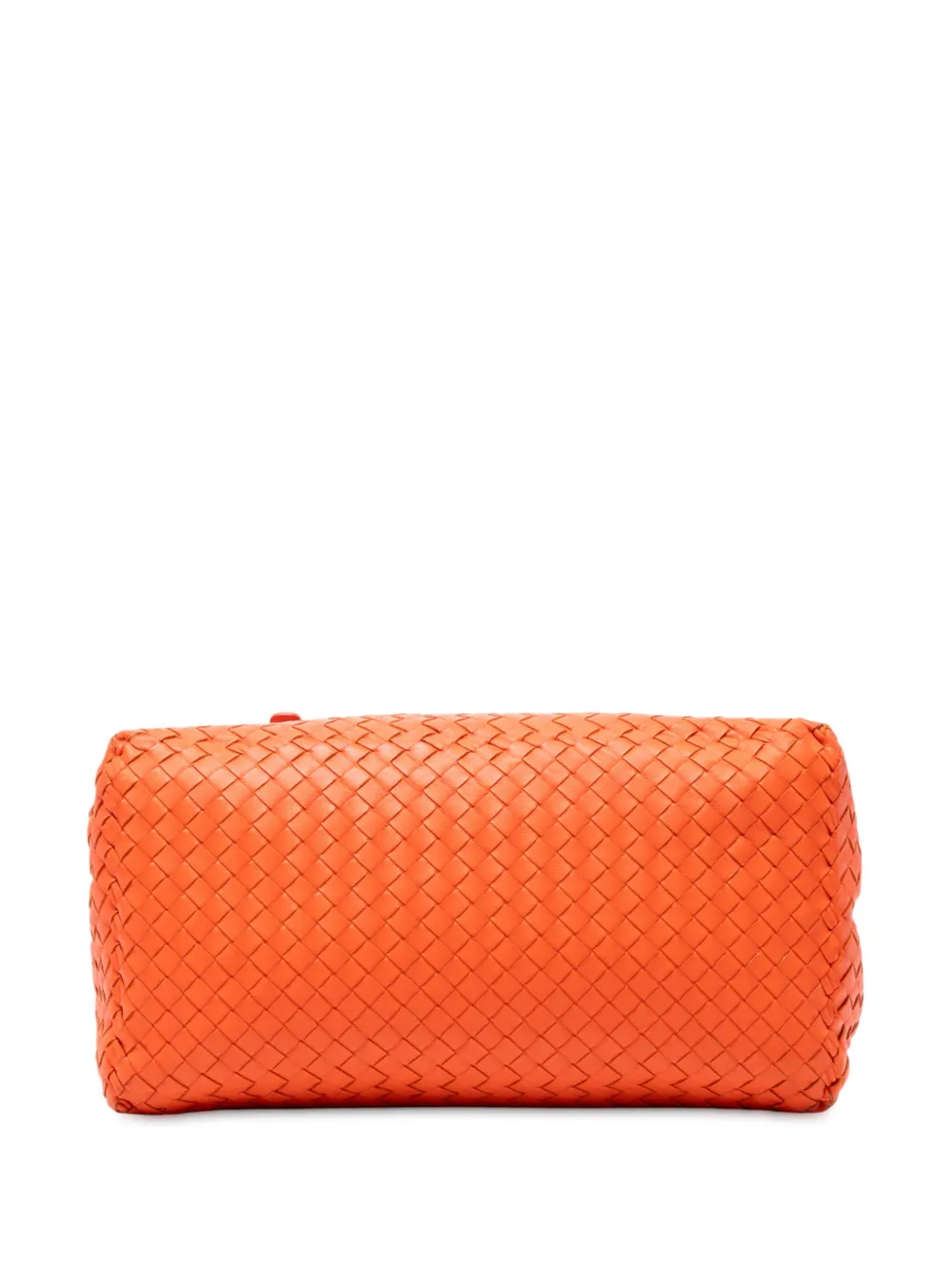 Pre-owned Bottega Veneta 2012-2025 Medium Nappa Intrecciato Cesta Tote Bag In Orange