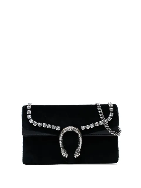 Gucci Pre-Owned 2016-2025 Mini Crystal Embellished Velvet Dionysus crossbody bag