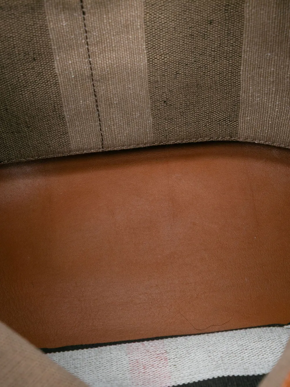 Pre-owned Burberry 2000-2017 Medium Mega Check Canvas And Calfskin Chevron Ashby Bucket Satchel In Brown