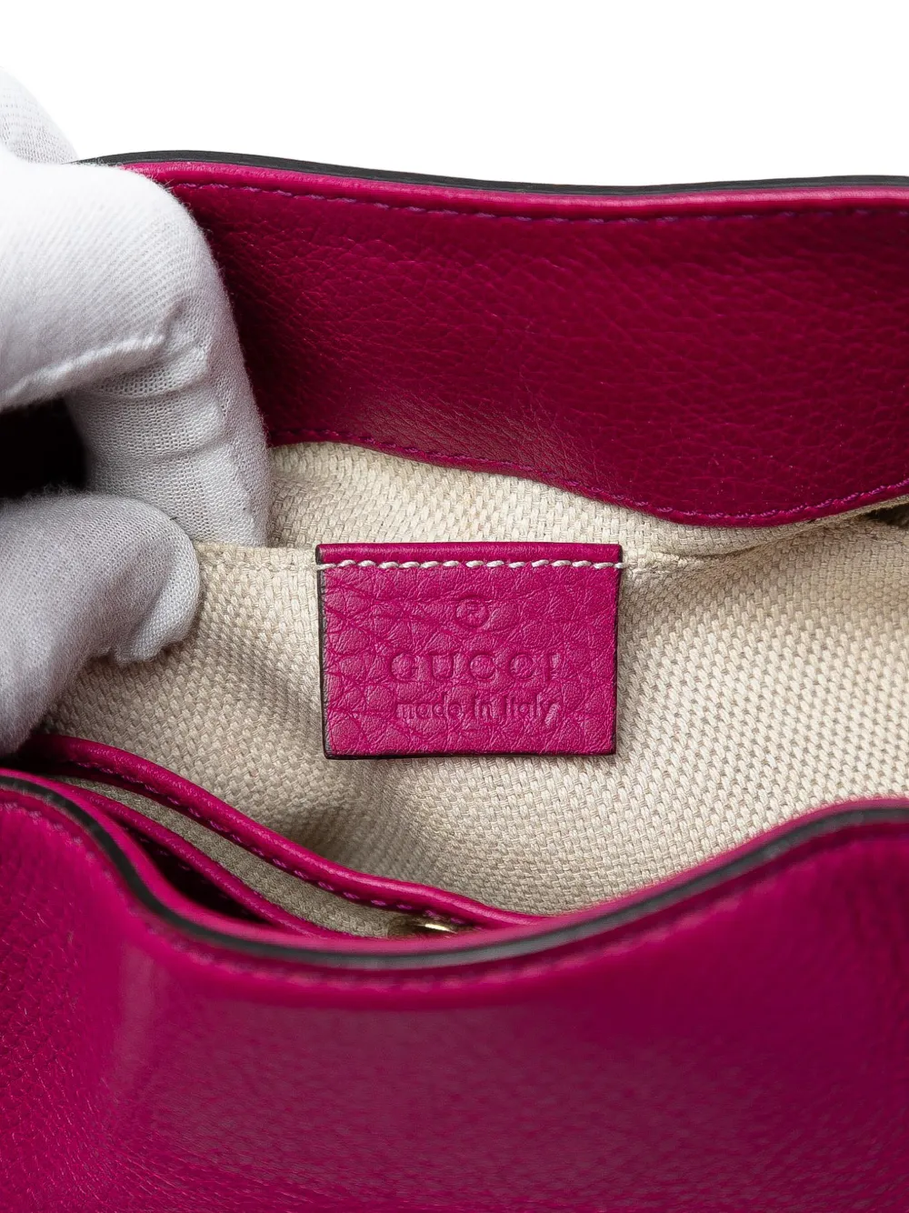 GUCCI Pre-owned 2016-2025 Small Leather Soho Chain Tote Bag In Pink