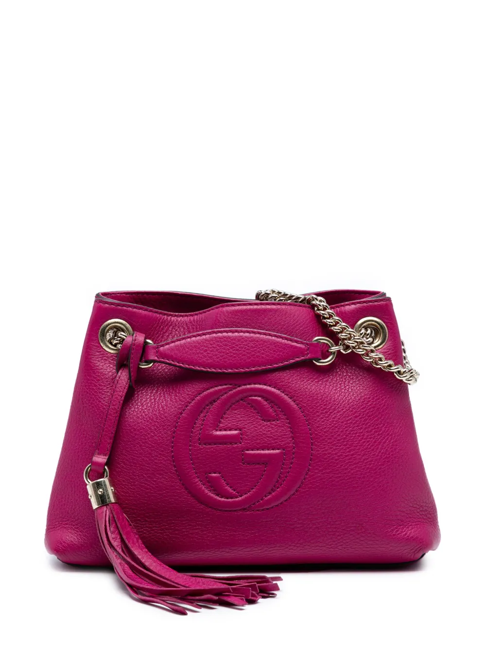 Gucci Pre-Owned 2016-2025 スモール レザー ソーホー チェーン ハンドバッグ - ピンク Gucci Pre-Owned 2016-2025 スモール レザー ソーホー チェーン ハンドバッグ - ピンク