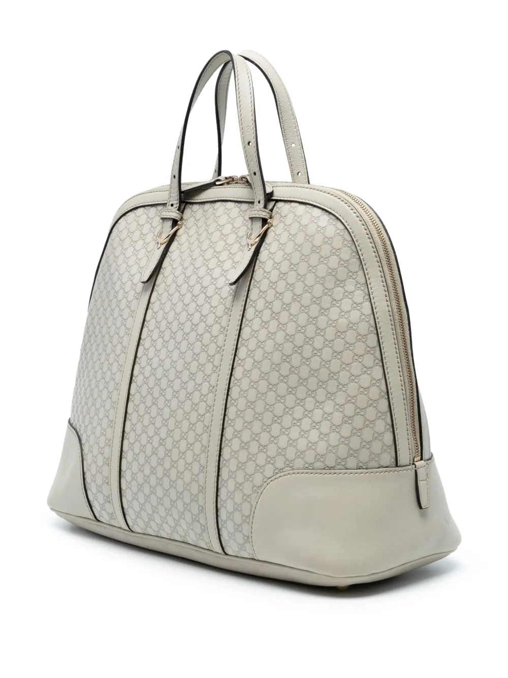 GUCCI Pre-owned 2016-2025 Large Microssima Nice Dome Top Handle Bag Tote Bag In White