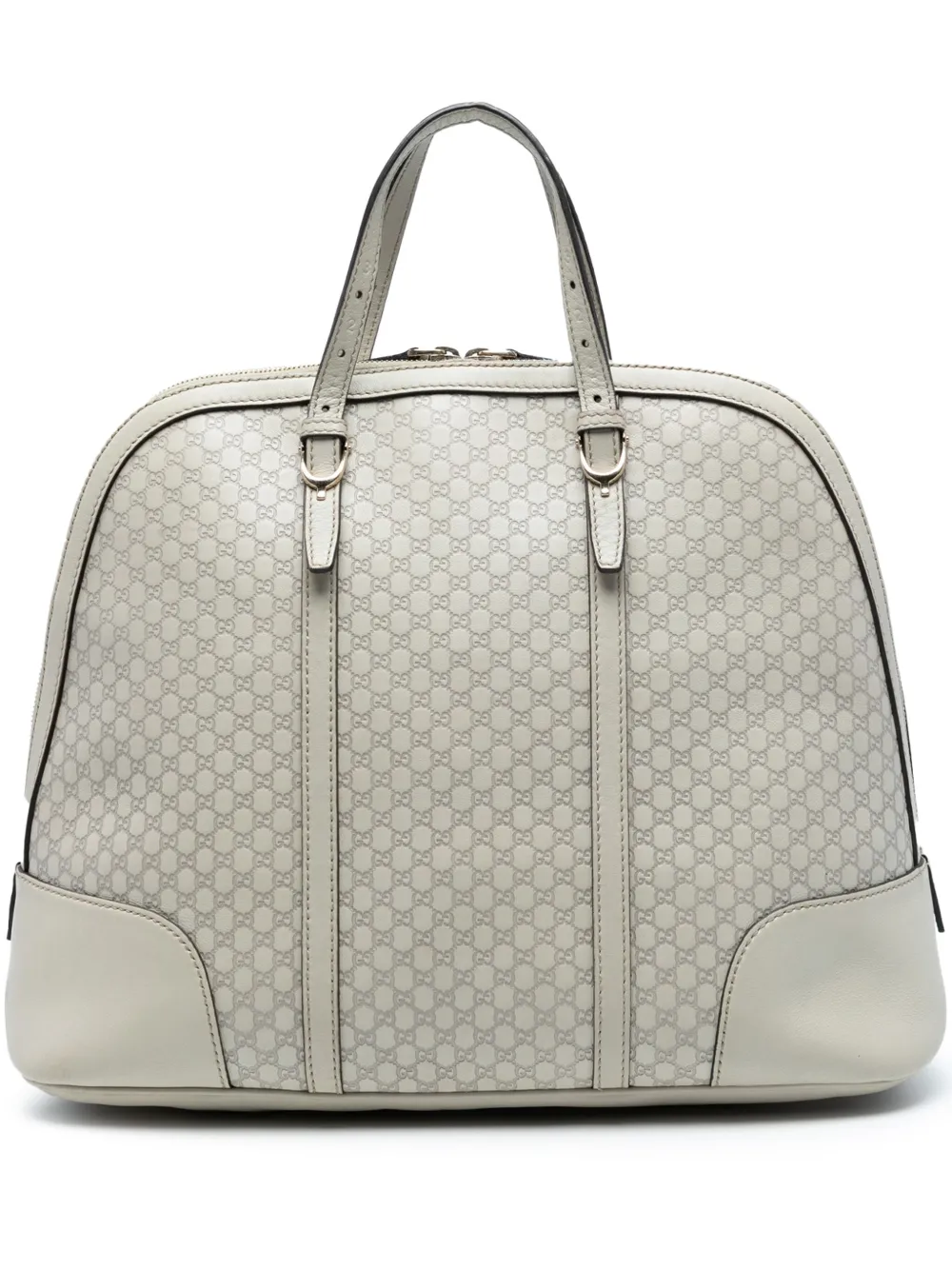 GUCCI Pre-owned 2016-2025 Large Microssima Nice Dome Top Handle Bag Tote Bag In White