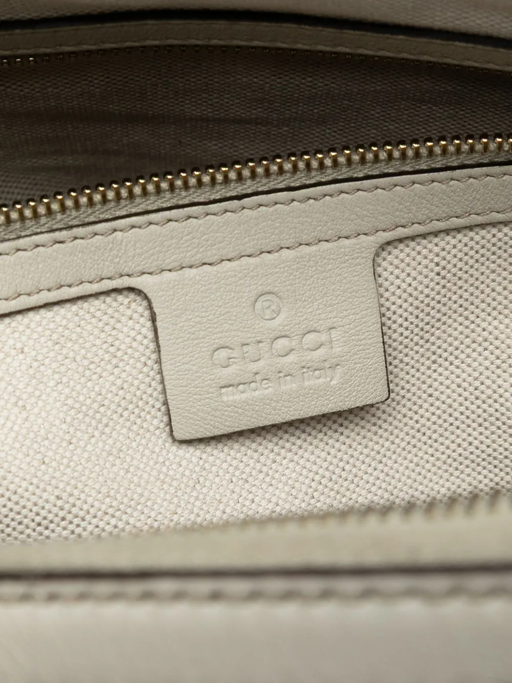 GUCCI Pre-owned 2016-2025 Large Microssima Nice Dome Top Handle Bag Tote Bag In White