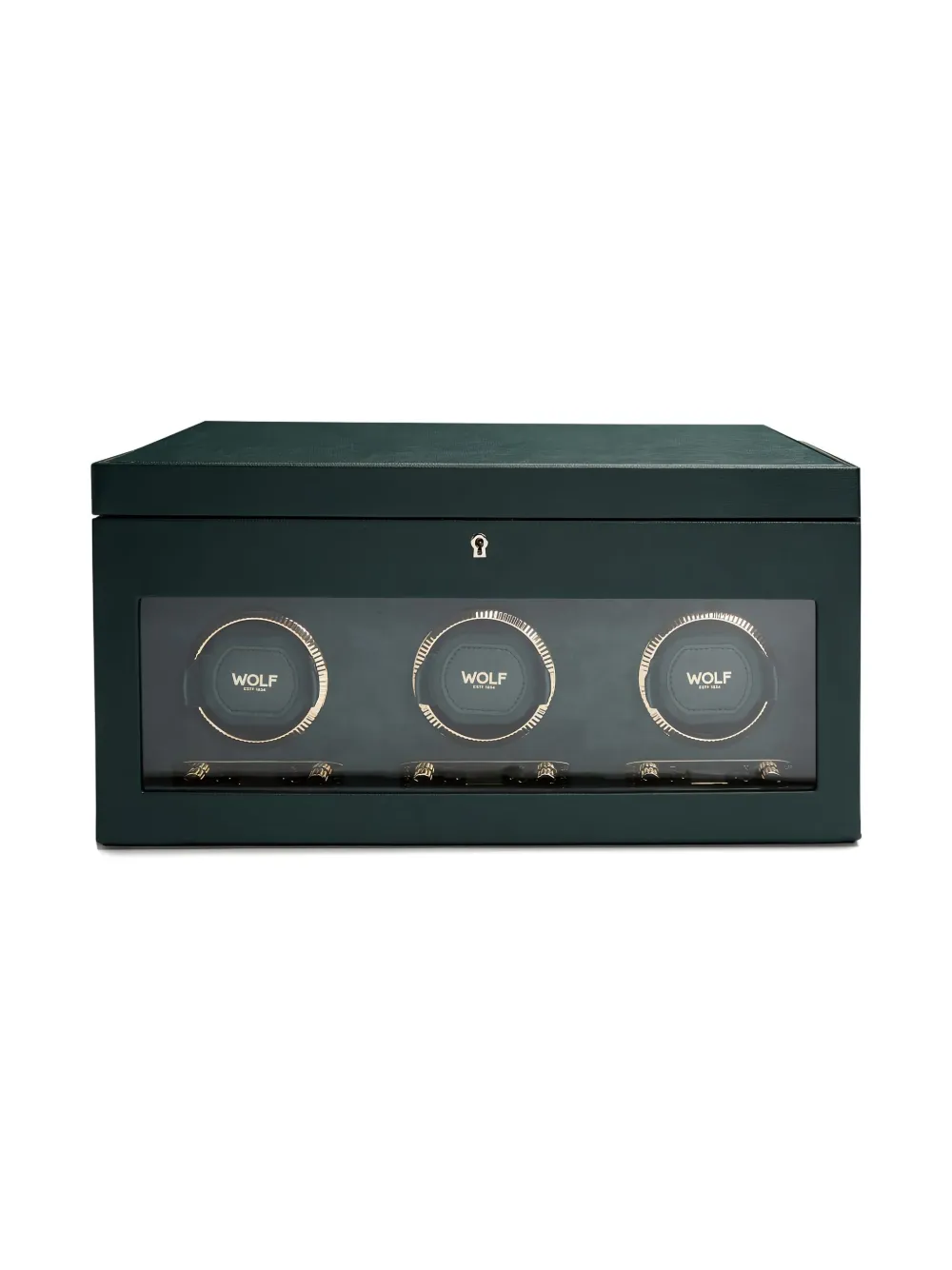 WOLF British Racing Triple Watch Winder | Green | Image 1