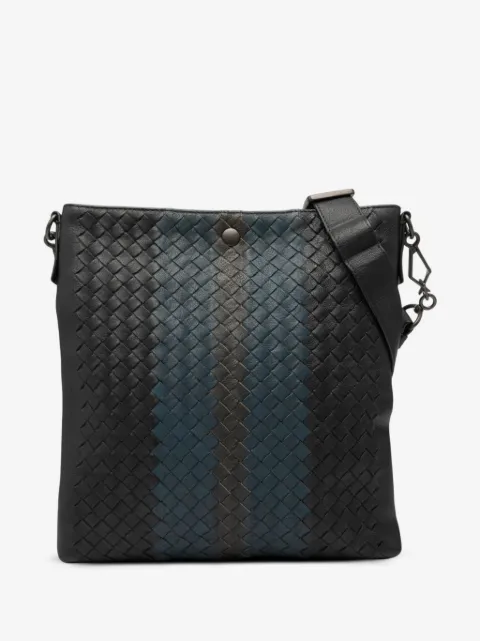 Bottega Veneta Pre-Owned bolsa crossbody de piel tricolor en Intrecciato 2012-2025