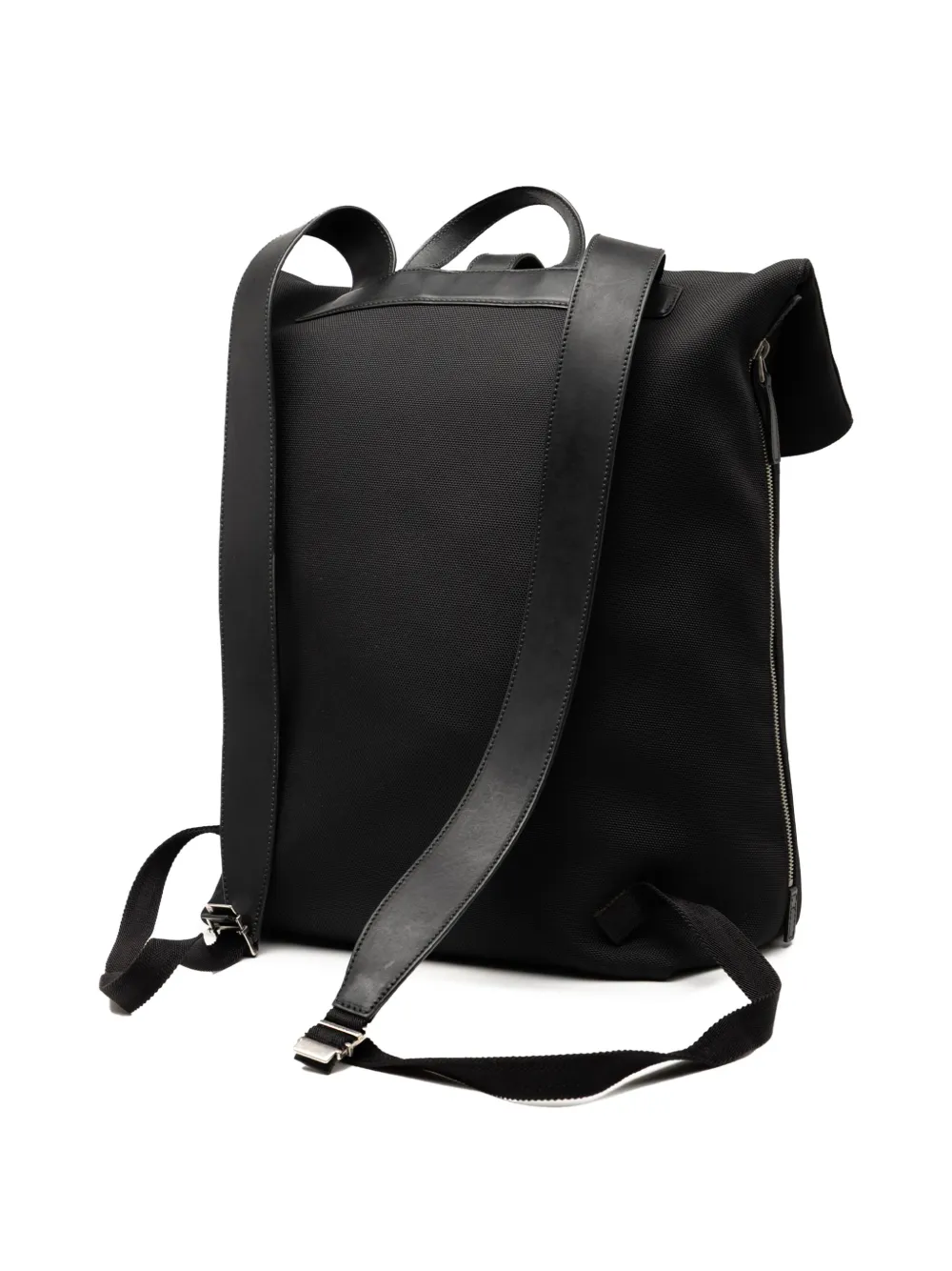 GUCCI Pre-owned 2000-2015 Canvas Techno Web Fold Over Backpack In Black