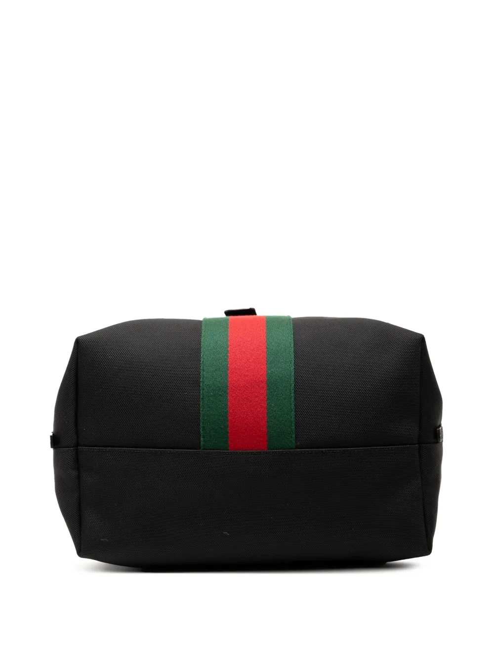 GUCCI Pre-owned 2000-2015 Canvas Techno Web Fold Over Backpack In Black