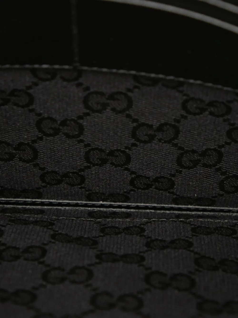 GUCCI Pre-owned 2016-2025 Leather Horsebit 1955 Zip Clutch Bag In Black