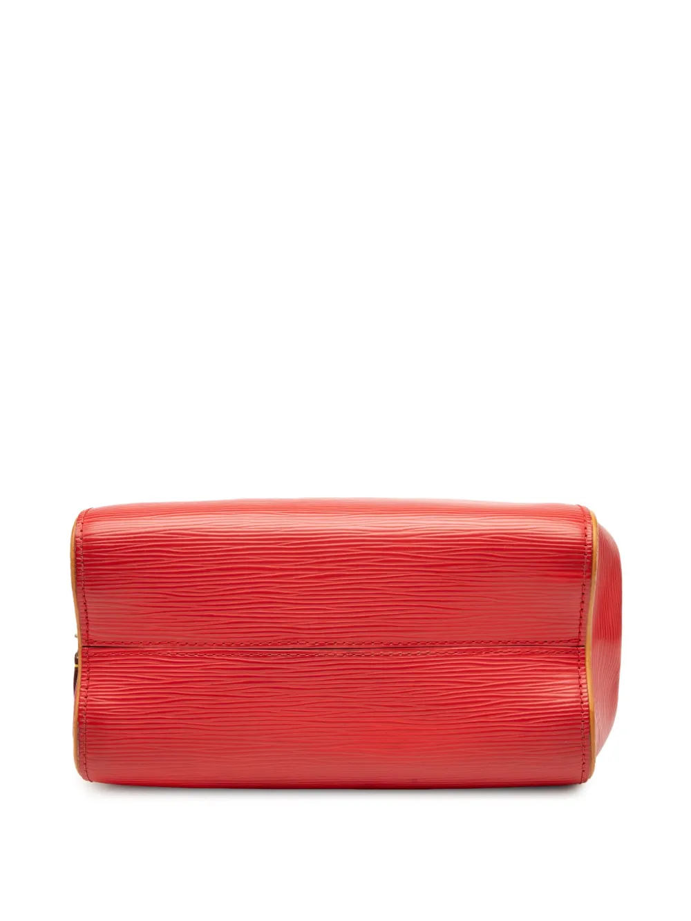 Pre-owned Louis Vuitton 2014 Epi Doc Bb Satchel In Red