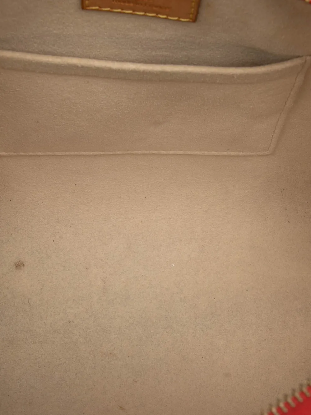 Pre-owned Louis Vuitton 2014 Epi Doc Bb Satchel In Red