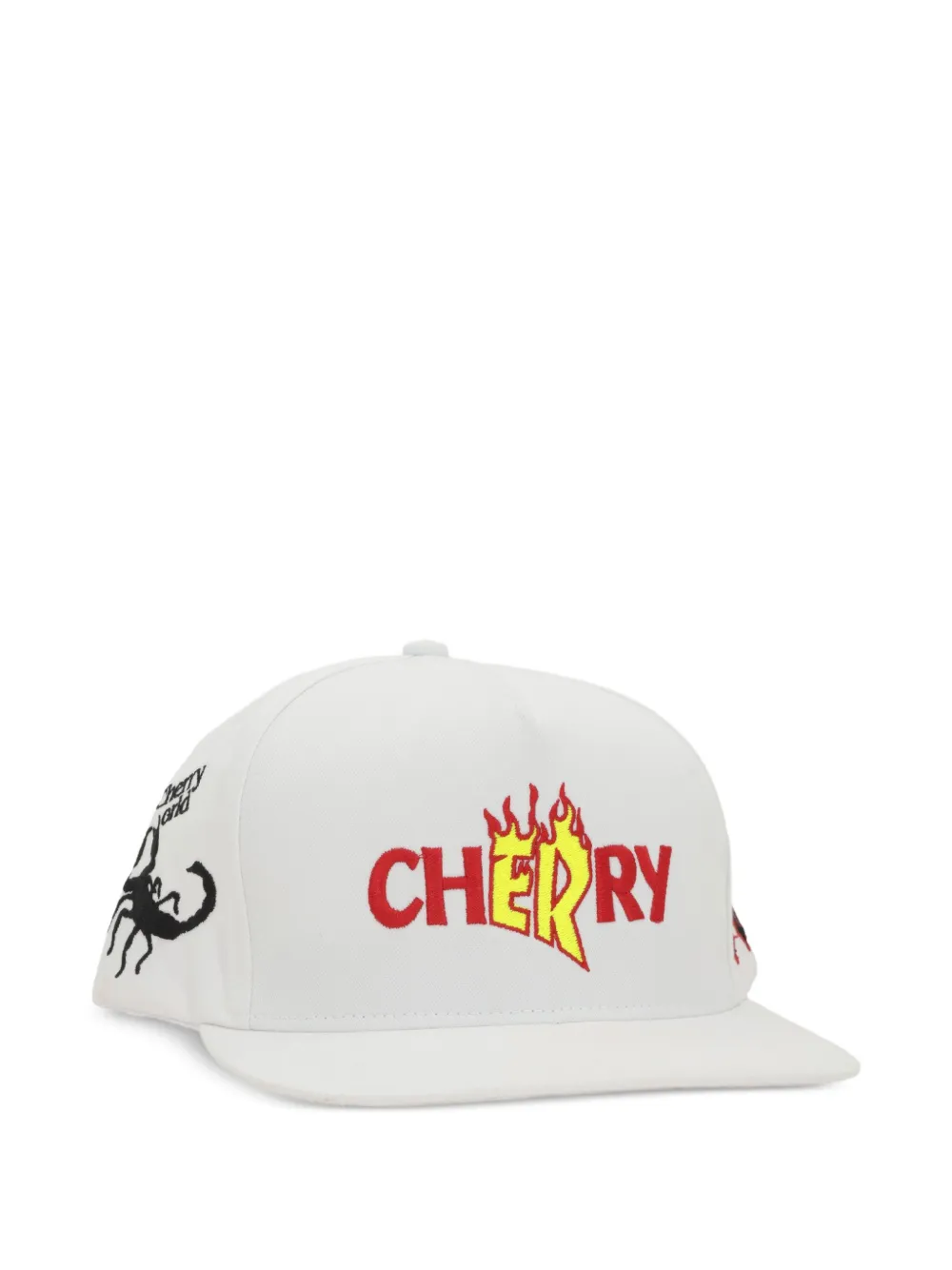 Cherry World Logo-embroidered Cap In White