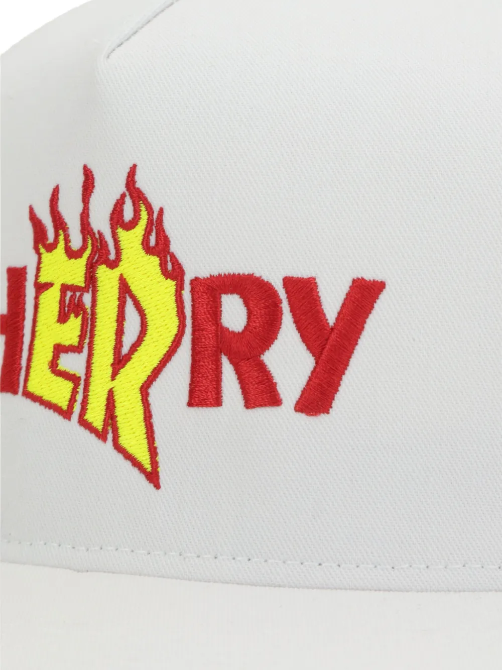 Cherry World Logo-embroidered Cap In White