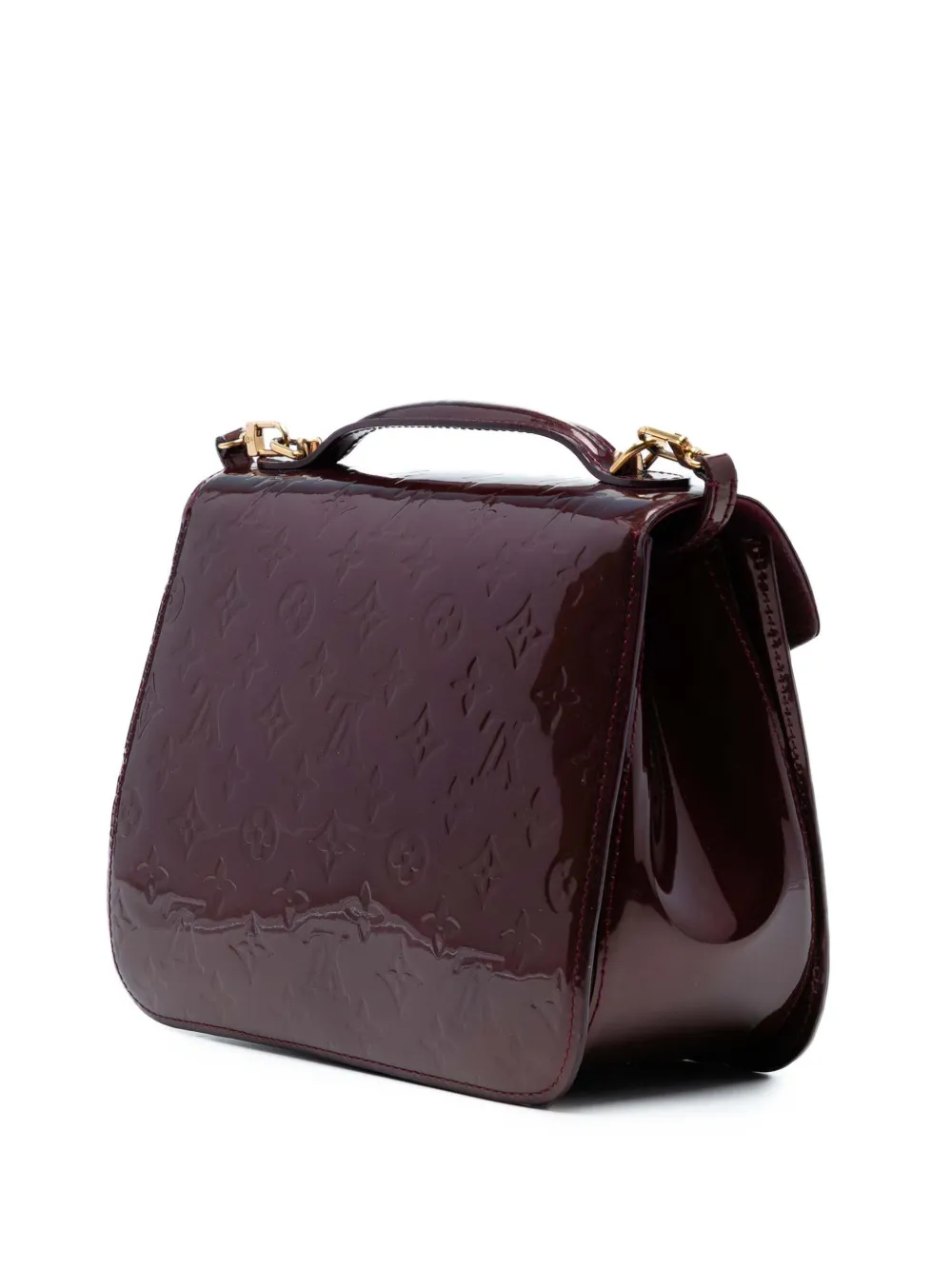 Pre-owned Louis Vuitton 2011 Monogram Vernis Miranda Satchel In Purple