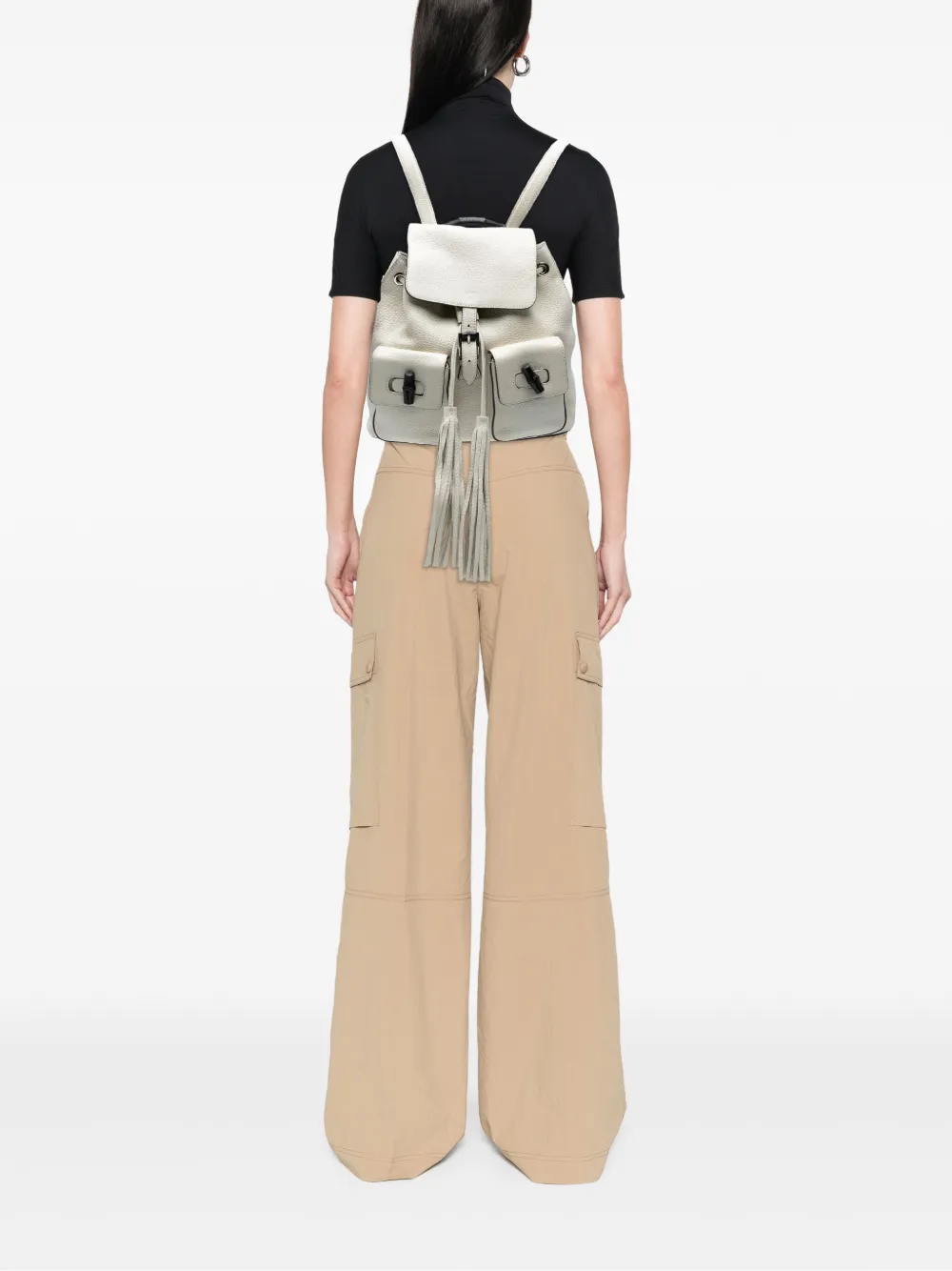 Gucci Pre-Owned sac à dos en cuir à pompons (2016-2025) | Pre-owned | Image 2